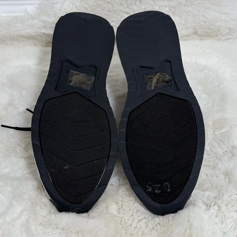 Nautica Leopard Animal Print Sneakers White Black Athletic Shoes, Size 9.5 - Picture 9 of 10